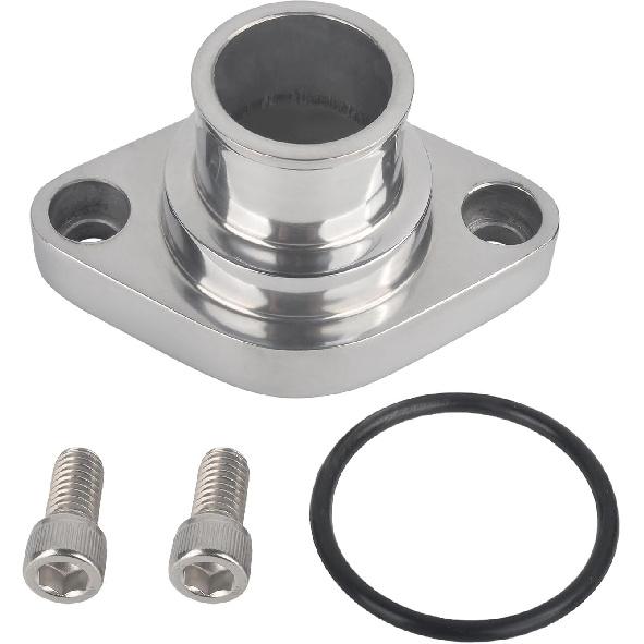 Straight Up Water Neck Aluminum Polished Thermostat 180 Degrees Style2 Silver