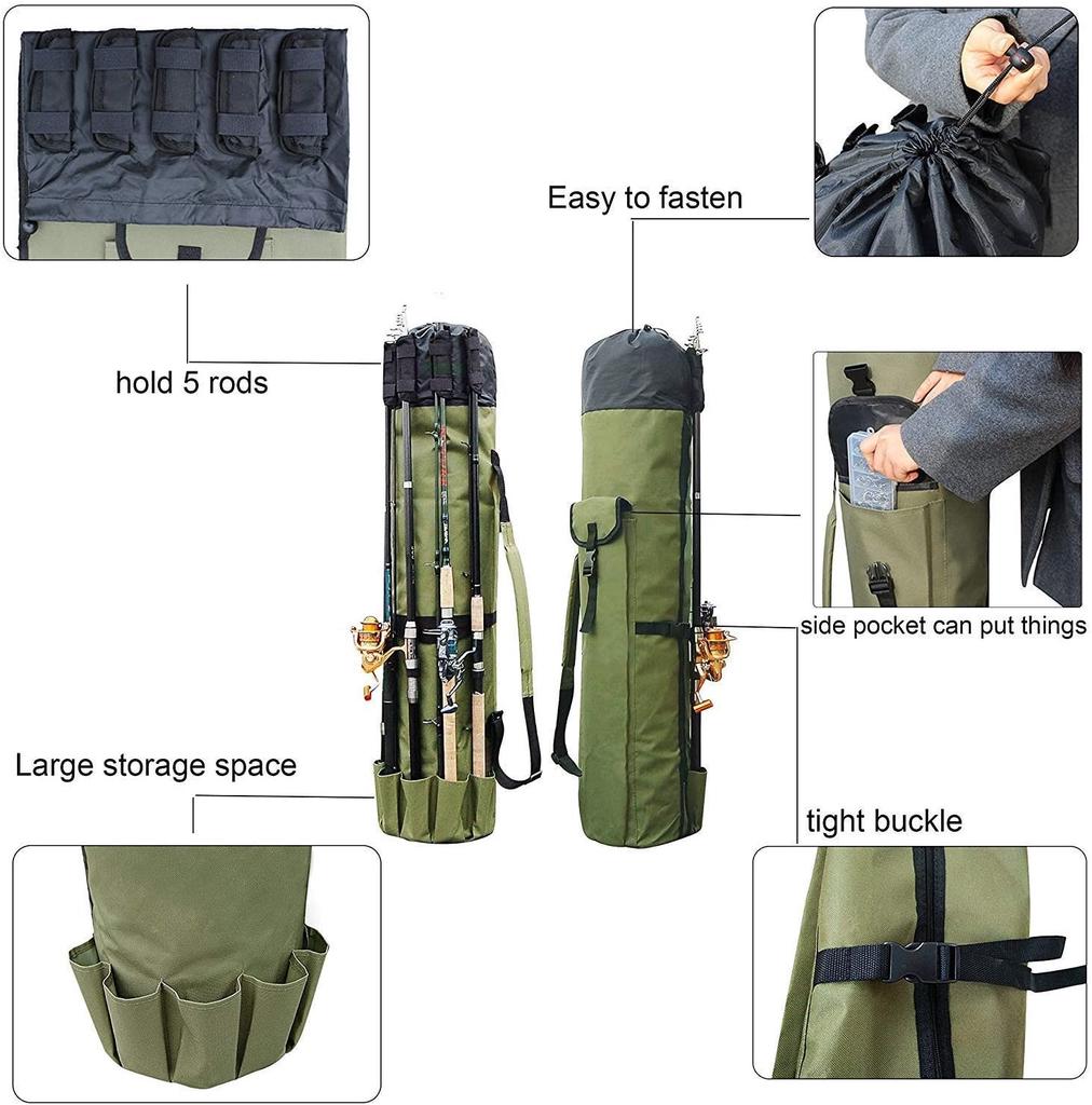 Portable Fishing Bag Folding Multifunctional Fishing Bag Fishing Gear Bag Hand-carried Fishing Bag