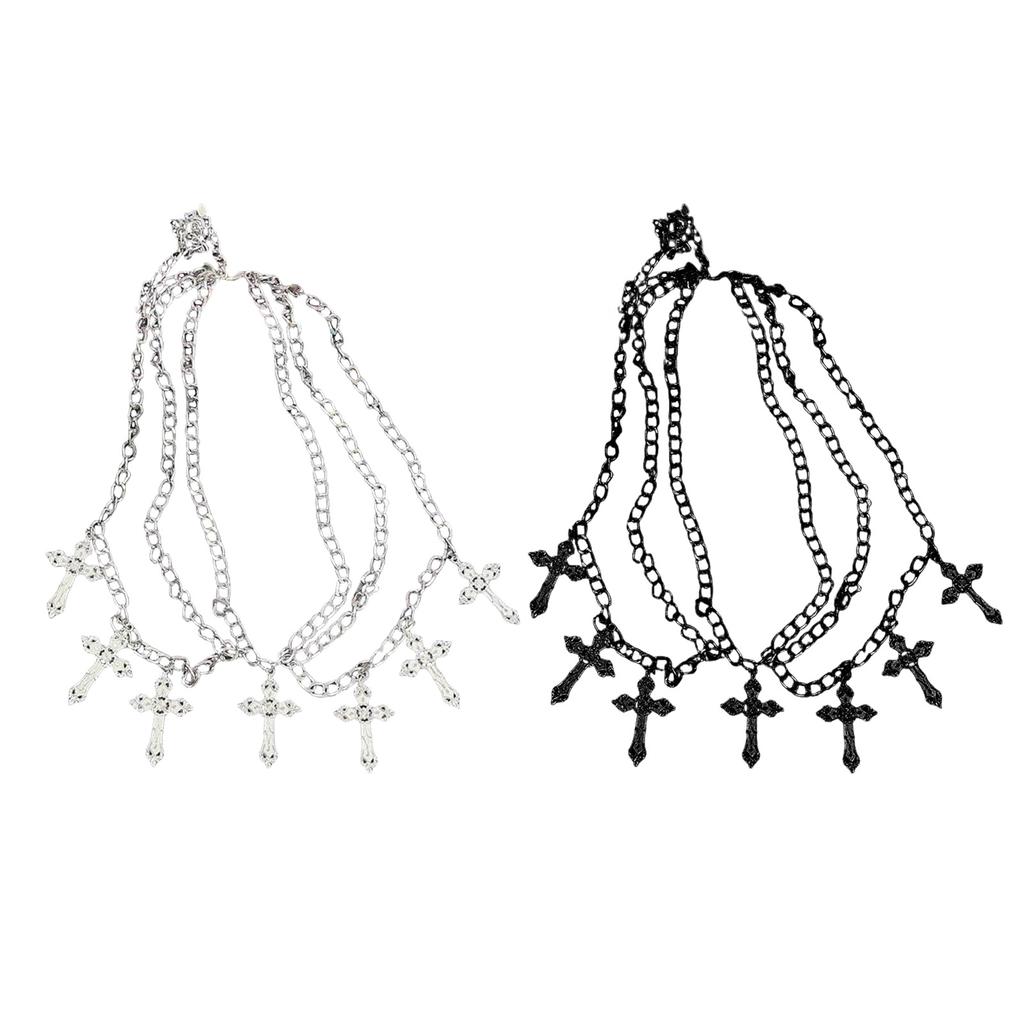 Металлическая цепочка на талию с крестом, блестящий металл, цепочка для брюк в стиле Y2K, шарм-подвеска для девушки, модные украшения для талии, взрослое украшение для тела