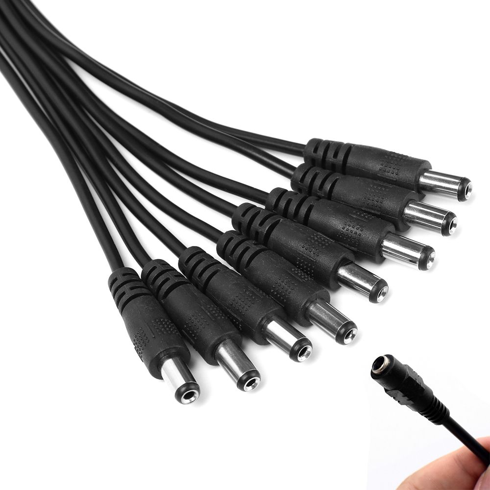 12V 5.5mm*2.1mm Connector Female to Male 1 to 2/3/4/6/8 Way DC Power Cord Splitter Cable