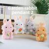 Embroidery Cute Flower Lace Headwear Cartoon Rabbit Plush Toy Pendant Kids For