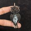 Pinolith Jasper Pendant Copper Wire Wrapped Pendant Handmade Pendant Copper Jewelry Owl Gemstone Pendant Wire Wrapping Jewelry Gift For Wife