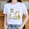 Fashion Women Two Cats Print T Shirt Funny Casual O-neck Short Sleeves T-shirt Summer Female Tee Shirt