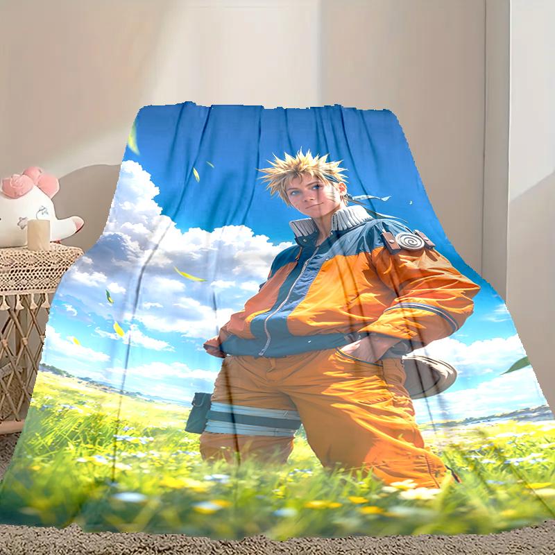 naruto Pattern Blanket, Cozy Blanket for All-Season Comfort on Sofas, Beds, Office, Car, Camping and Travel