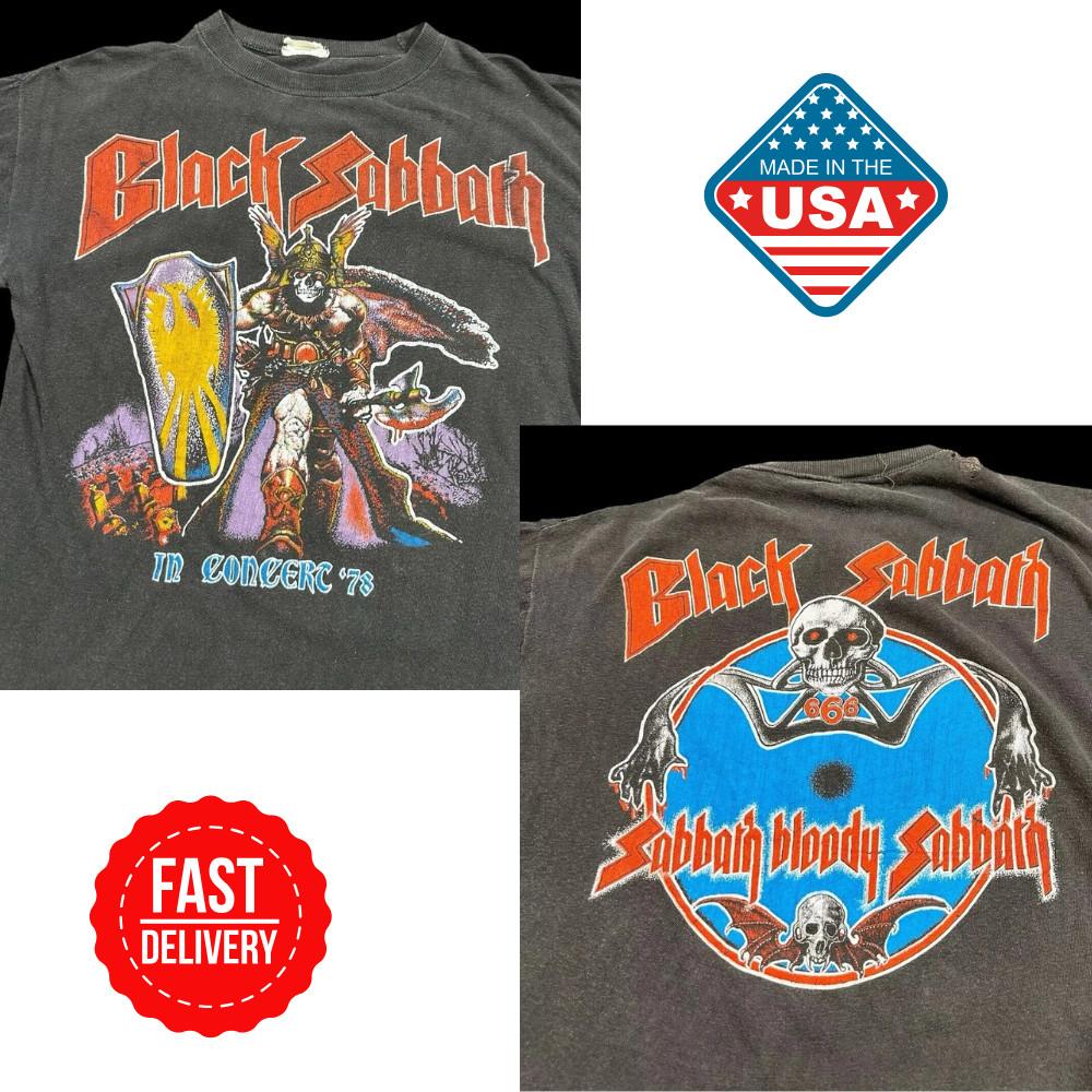 Vintage 1978 Black Sabbath Ozzy Osbourne T Shirt Reprint Heavy Metal Music Shirt Unisex T-Shirt