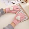 Comfortable Finger Touch Gloves Prevent Cold Love Warm Gloves Soft Touch Screen Gloves Girls