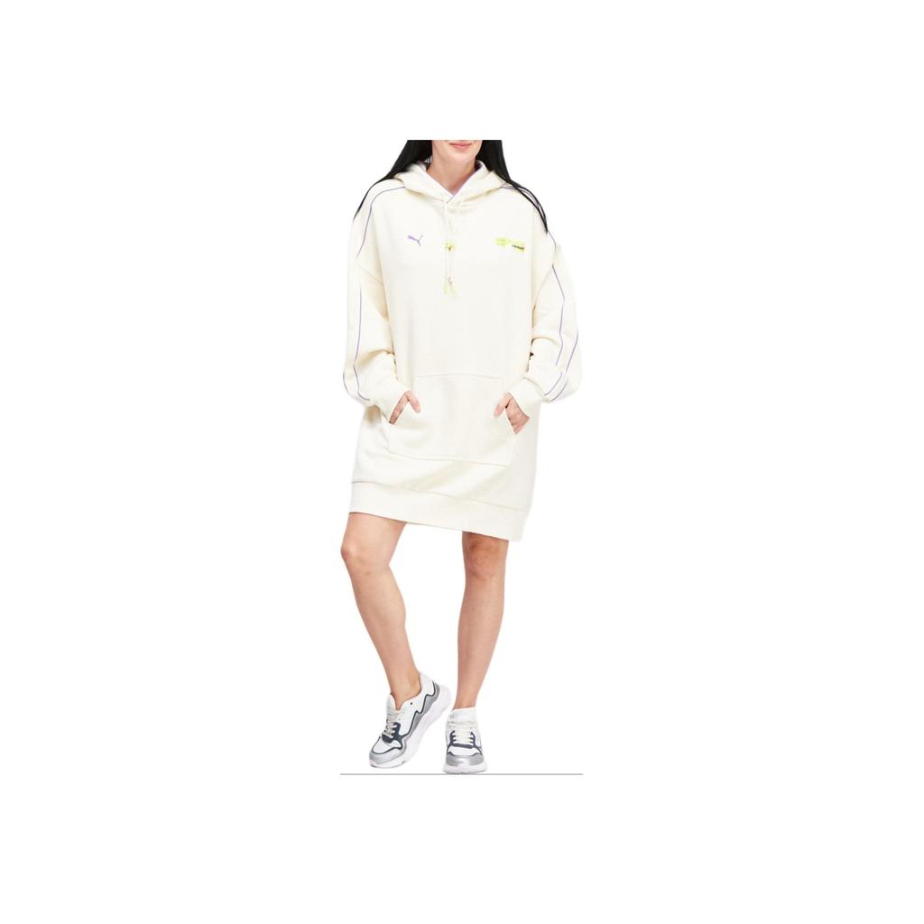 Puma X ROARINGWILD Hoodie Dress With Logo Women Dress Off-White 532599-73