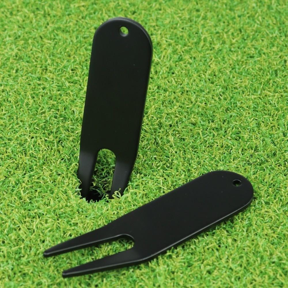 Metal Bending Fairway Repair Fork Two-Prong Golf Divot Tool Golf Divot Repair Tool Groove Cleaning