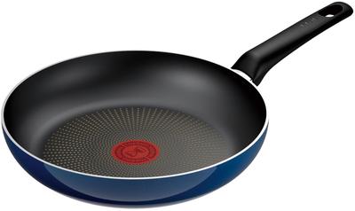 Сковорода Tefal для газовой плиты, не содержащая вредных веществ, таких как Blue Intense Frying Blue D53304, 24 см, только, PFOA, антипригарное покрытие, долговечная "Royal"