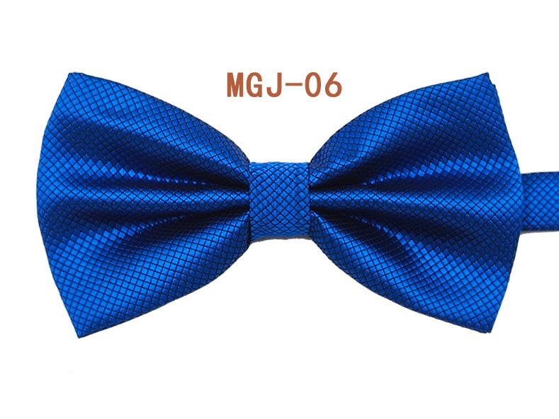 Men's Solid Black Double Layer Bow Tie - British Cube Grid, 27 Colors Available for Formal Events and Weddings.