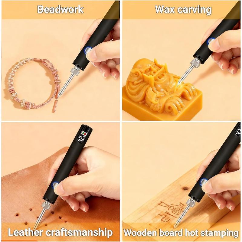 1 НАБОР USB портативный электрический паяльник, паяльная ручка, ручная плетёная веревка, цифровой дисплей, регулируемое напряжение с тремя скоростями