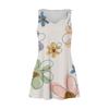 Women's Casual V Neck Floral Print Dress With Pockets Beach Dress