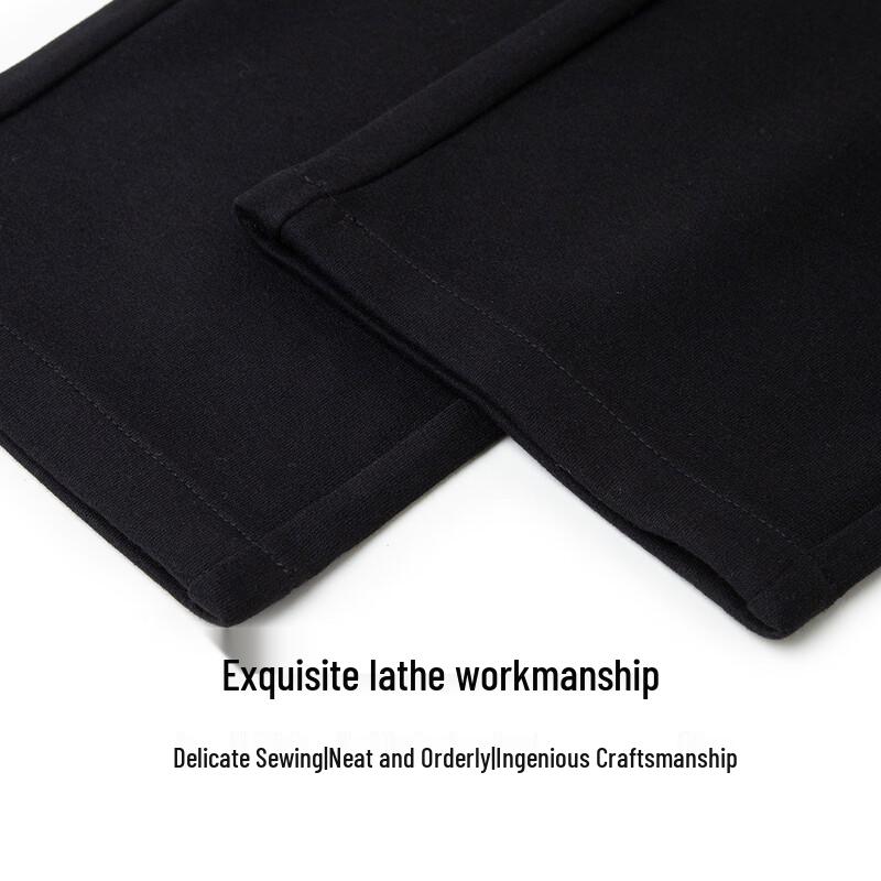 LUOZI Мужские повседневные брюки из плотной шерстяной смеси прямого кроя