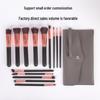 14-Piece Long-Handled Makeup Brush Set: Includes Blush, Eyeshadow, Powder, and Foundation Brushes