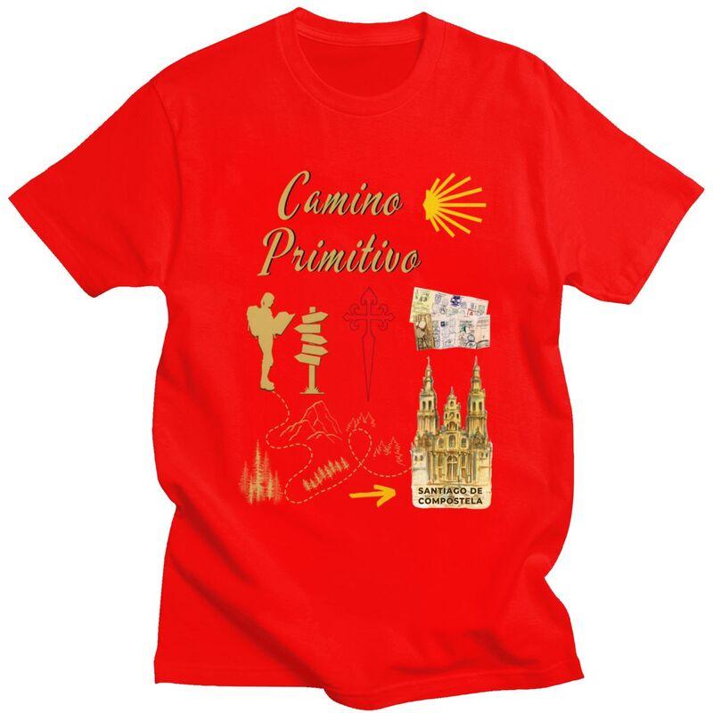 Custom Classic Buen Camino De Santiago T Shirt Men Short Sleeve El Camino Tshirt Streetwear Tee 100 Cotton Oversized Tshirt