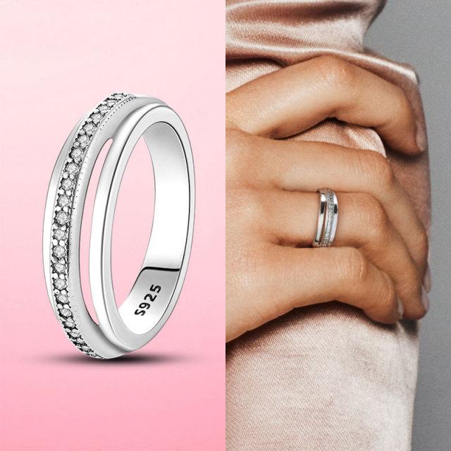 Кольца из стерлингового серебра 925 пробы Женские модные кольца