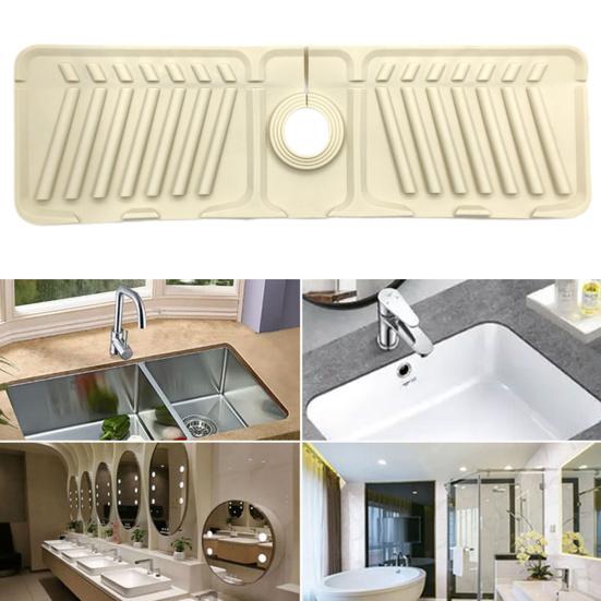 Коврик для смесителя, многофункциональный дренажный коврик для раковины, защита для столешницы, брызгозащищенный силиконовый коврик для кухни