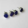 Natural Raw Tanzanite Gemstone 925 Sterling Silver Earring Stud , Gift For Her