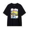 Cartoon Big Logo Letter Trendy Casual Short Sleeve T-Shirt Men Tops Black AHSU805-1