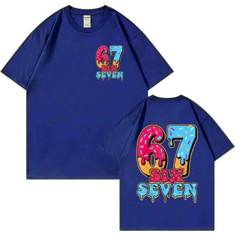 Funny Six Seven 67 Meme T-shirts Men Women Clothing Harajuku Y2k Fashion T-shirt Summer High Quality Oversized T Shirts