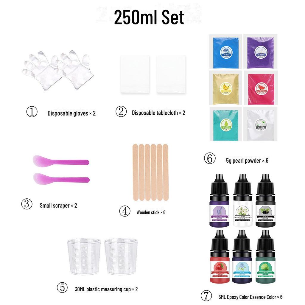 Черный галлон прозрачная эпоксидная смола AB Crystal Glue 1:1