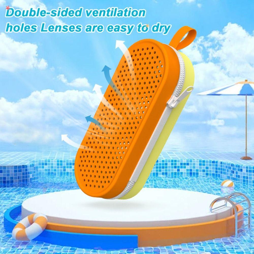 Dual-Sided Myopia Glasses Case Silicone Sun Glasses Protection Box  Swimmers