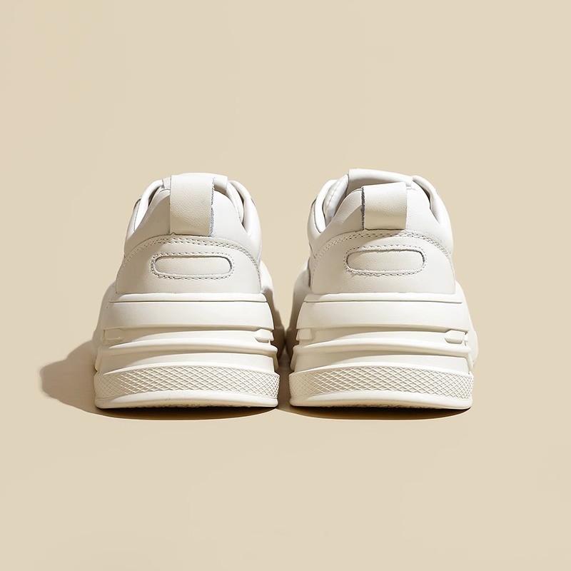 Белые женские туфли, новые весенние популярные модные повседневные туфли на толстой подошве Tide