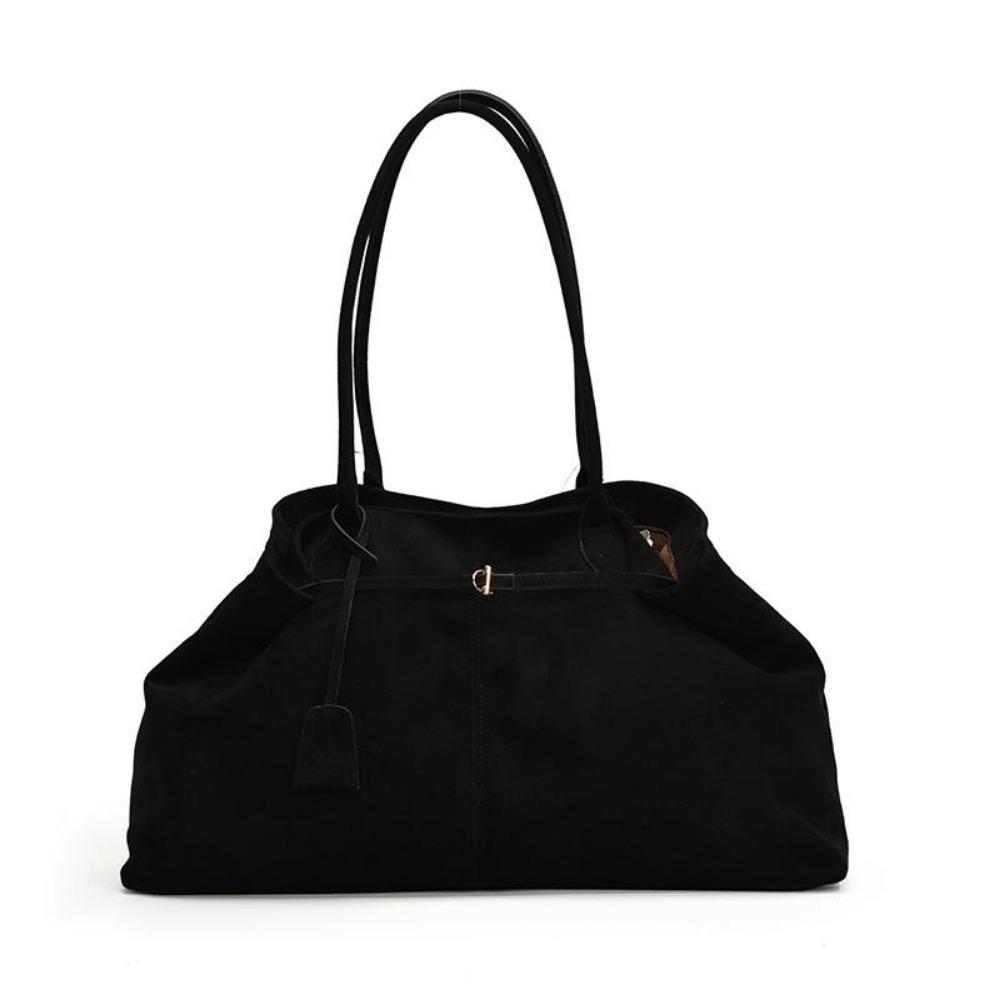 An Autumn and Winter-themed Matte Suede Single-shoulder Handbag, Which Is Casual and Versatile, with a Large Capacity and Designed As a Tote Bag.