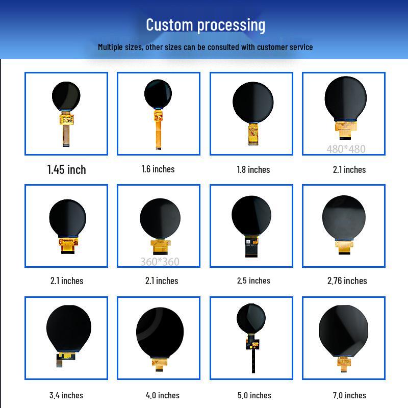 1.6-inch TFT LCD Display, Full Viewing Angle, 400x400, MIPI/QSPI Interface, Industrial Color Screen