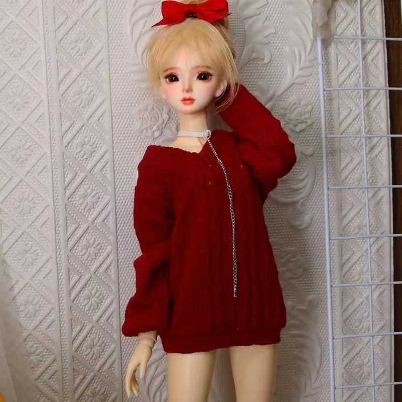 Новая модная кукла 30 см / 45 см / 60 см, свитер с открытыми плечами для кук BJD 1/6 1/4 1/3, кукла в комплект не входит