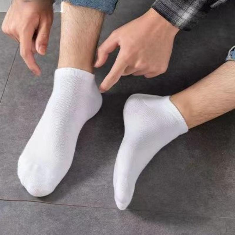 5 пар женских носков до щиколотки белого и черного цвета, женские носки, дышащие спортивные носки, однотонные носки-лодочки, удобные полиэстеровые носки
