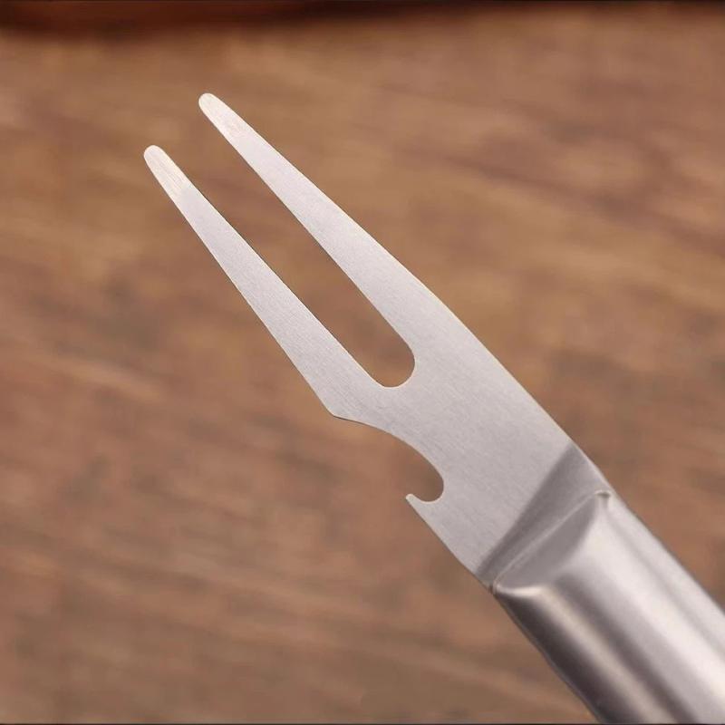 Ergonomic Design Stainless Steel Oyster Knife with Peeler for Kitchen Efficiency