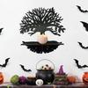 Деревянная настенная полка для Хэллоуина, черная кошка, дерево, бабочка, вырез, настенная полка для хранения, настенное художественное украшение для домашнего декора