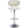 Bar Stool Set of 2 Cream Faux Leather