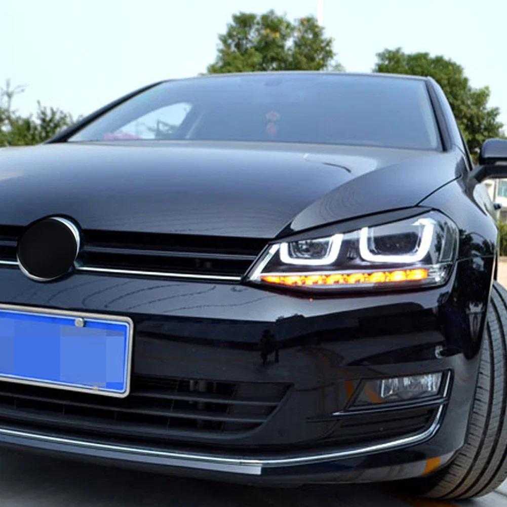 Для VW Golf 7 VII GTI GTD R MK7 2013-2017 Фары Брови Веки Наклейки Отделка Крышка Аксессуары Комплект кузова