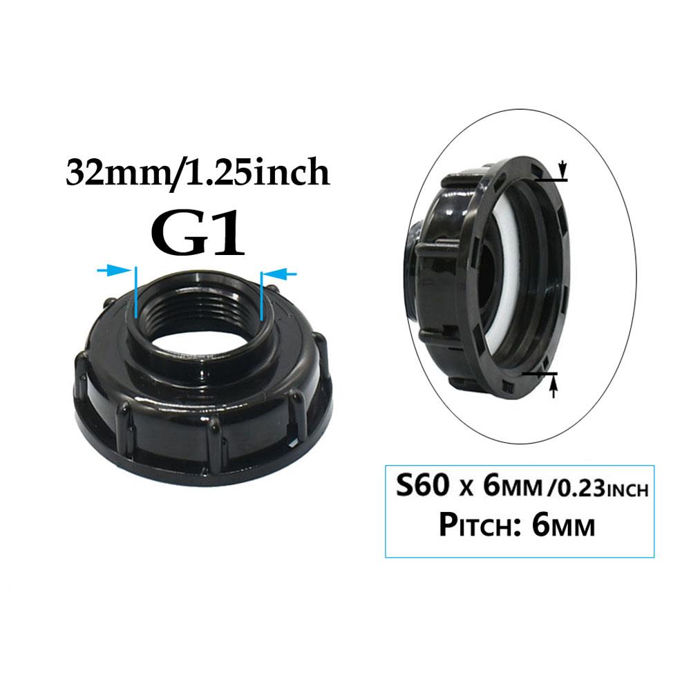 Адаптер для бака IBC S60 x 1/2" 3/4' 1" 1,5 2" 63/75/80/100 мм резьбовое соединение Ton Barrel Connect 1000 литровое соединение для бака IBC