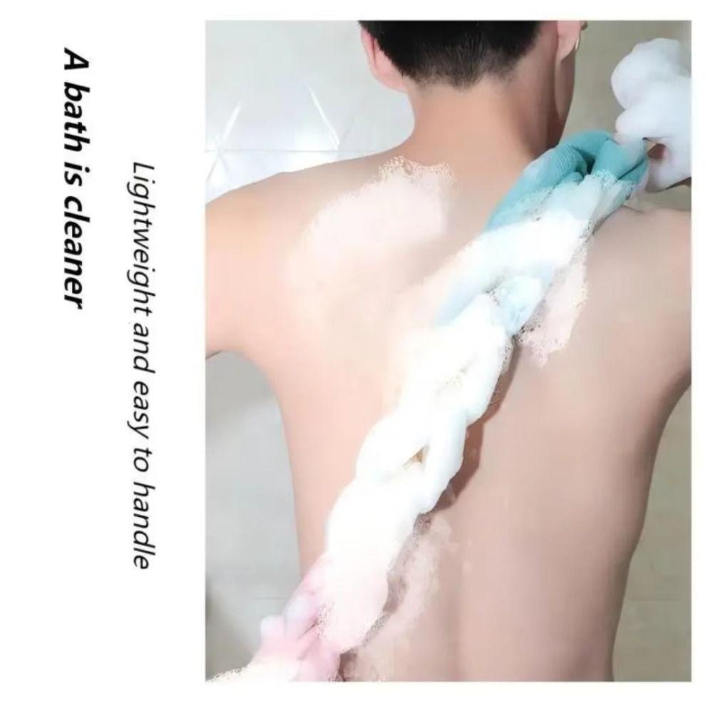 Colour Block Foaming Net Mesh Bath Towel Simple Bath Sponge  Shower Use