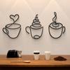 Coffee Wall-hanging DecorationsIronwork HandicraftsInterior Wall DecorationsWall-hanging Ironwork Paintings