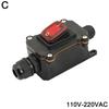 Inline Power Cord 110V-220V 12V-24V Marine Rocker Switch On/Off Waterproof IP67 Junction Box 20A High Current Connetor Outdoor