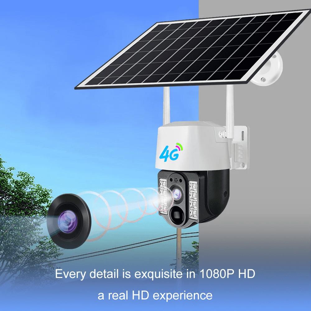 4G 1080P SIM Card Solar Smart Camera 4K CCTV WiFi IP Outdoor Dual Lens Wireless Camara Waterproof CCTV Home Security Protection