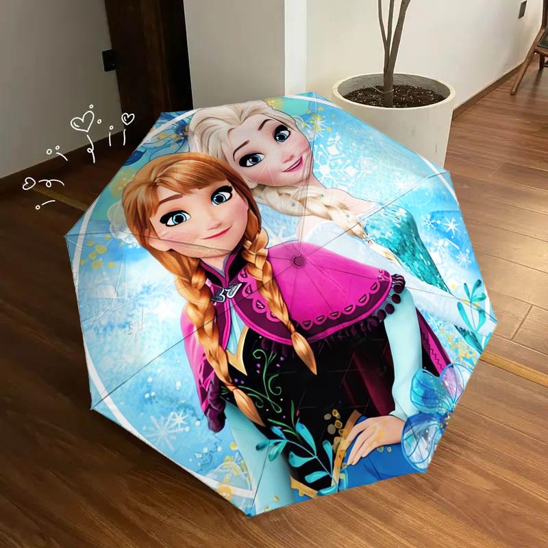 1pc Anna Elsa Themed High-quality Umbrella,Automatic Opening and Closing Umbrella,Multi-functional Umbrella G0811177