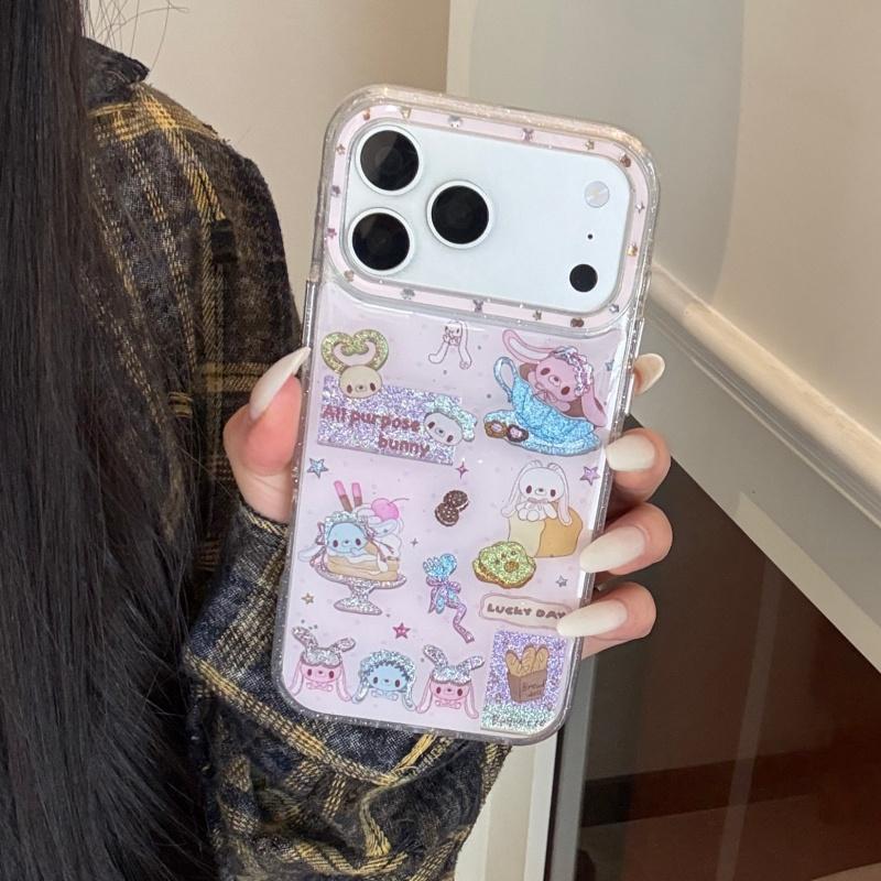 Kawaii Cartoon Rabbit Ice cream Phone Case For iPhone 17 Pro 16 14 15 Pro Max Protective Cover Cute Cases For Apple iPhone 16Pro