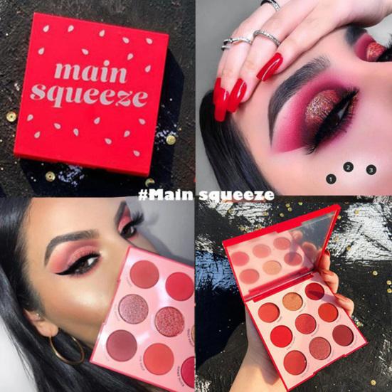 Тени для век Flash Водостойкая стойкая нелетучая пудра с мелкой текстурой 9-цветная красочная сияющая палитра теней для век Аксессуар для макияжа