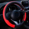 Чехол на руль автомобиля, чехол из искусственной кожи, удобная ручка, стандартный, 38 см, противоскользящие автомобильные аксессуары, прямые продажи с фабрики