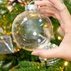 2 шт., 6/8/10 см, прозрачный рождественский шар, многоразовый, небьющийся, многоразовый, праздничное украшение, рождественская елка, подвесной шар, орнамент, кулон, праздничные атрибуты, подарок