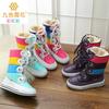 2018 Buffie Rainbow Shoes Candy Shoes Ski Travel Photo Women's Boots High Lace-Up Women's Cotton Boots