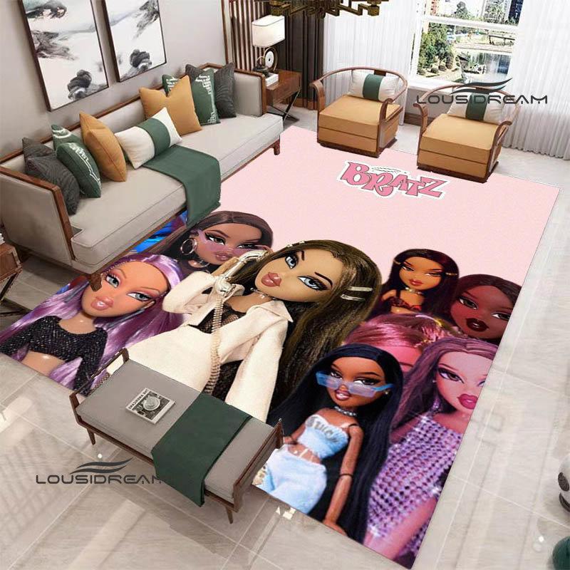 Ковер с принтом мультфильма Bratz Аниме ковер Декор для спальни Коврик для йоги Ковер для улицы Ковер для зоны Нескользящий ковер Подарок на день рождения