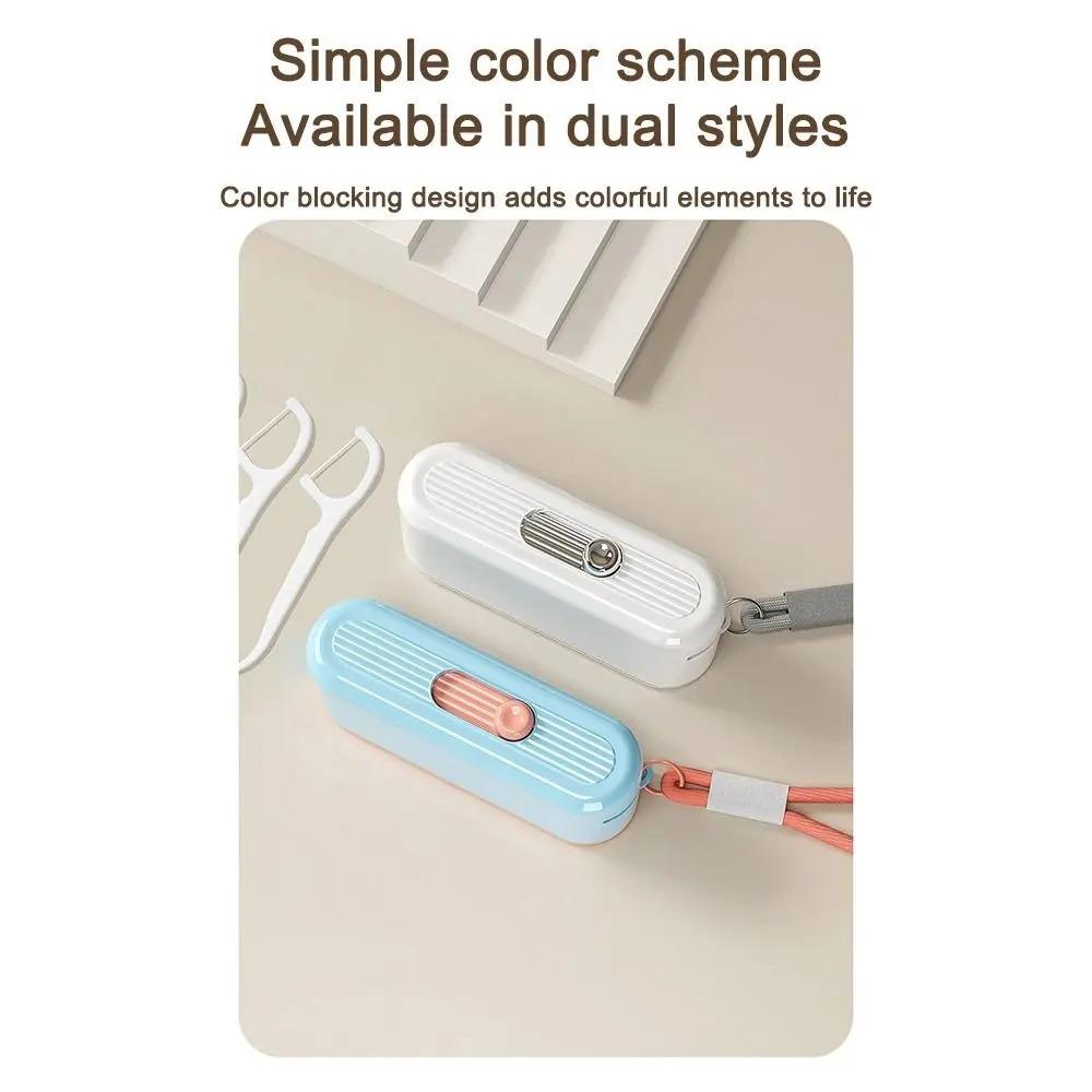 Oral Care Automatic Ejectable Floss Dispenser Press-on Floss Storage Box  Daily Use
