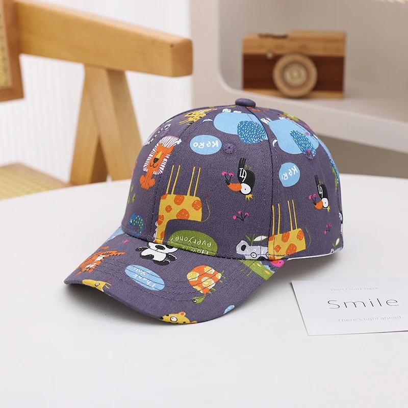Летняя детская бейсболка с рисунком для девочек и мальчиков, кепка с козырьком, бейсболка для малышей, солнцезащитные шляпы для детей