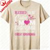Blessed To Be Called Mom Grandma  Great Grandma TShirt Womens  Mens Retro Graphic Tee with Floral Lettering Clothes
